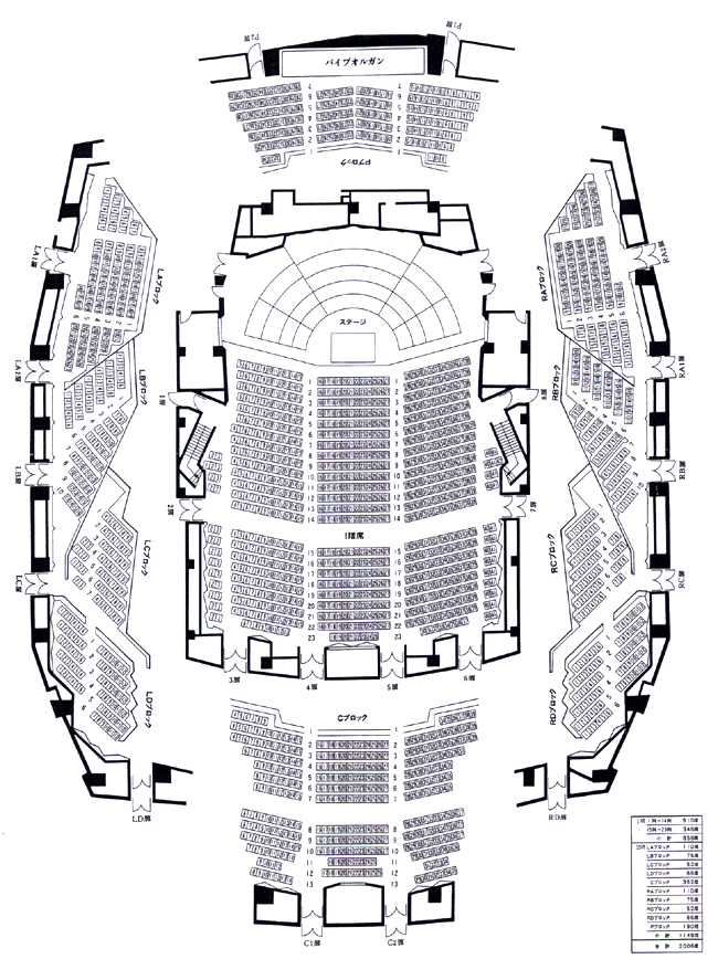 サントリーホール 座席表｜東京都交響楽団